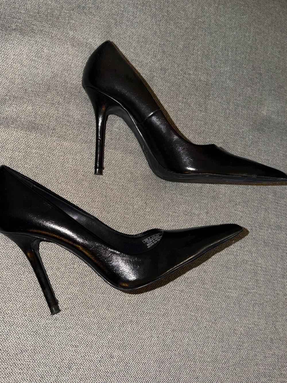 Zara leather Classic Black Pointed-Toe High Heels